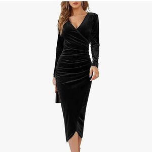 Black velvet dress